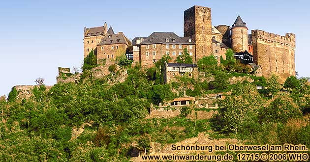 Schnburg bei Oberwesel am Rhein, Mittelrhein zwischen Rdesheim, Loreley und Koblenz