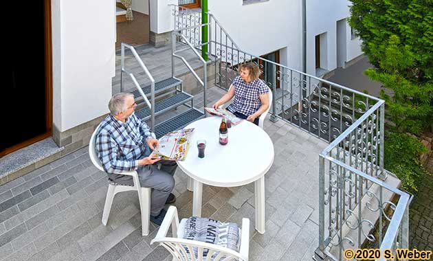 Nichtraucher-Himmelbett-Ferienwohnung Wilhelm Hermann Oberwesel am Rhein. Drohnen-Foto: Swen Weber, Oberwesel