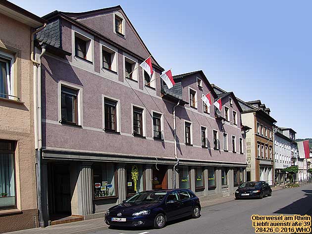 Nichtraucher-Himmelbett-Ferienwohnung Wilhelm Hermann Oberwesel am Rhein im Tal der Loreley, Mittelrhein, Rheintal zwischen Mainz, Rdesheim, Bingen, Bacharach, Loreley, St. Goar, Boppard und Koblenz, Deutschland.