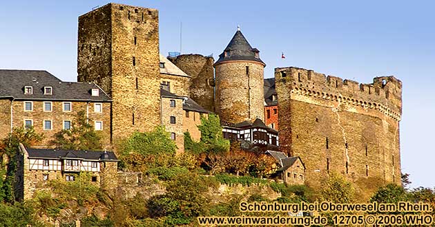 Schnburg bei Oberwesel am Rhein, Mittelrhein zwischen Rdesheim, Loreley und Koblenz