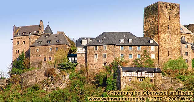 Schnburg bei Oberwesel am Rhein, Mittelrhein zwischen Rdesheim, Loreley und Koblenz