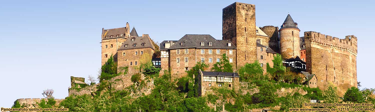 Schnburg bei Oberwesel am Rhein, Mittelrhein zwischen Rdesheim, Loreley und Koblenz