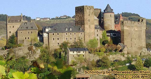 Schnburg bei Oberwesel am Rhein, Mittelrhein zwischen Rdesheim, Loreley und Koblenz