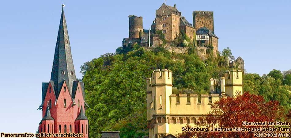 Schnburg bei Oberwesel am Rhein, Liebfrauenkirche und Gelber Turm