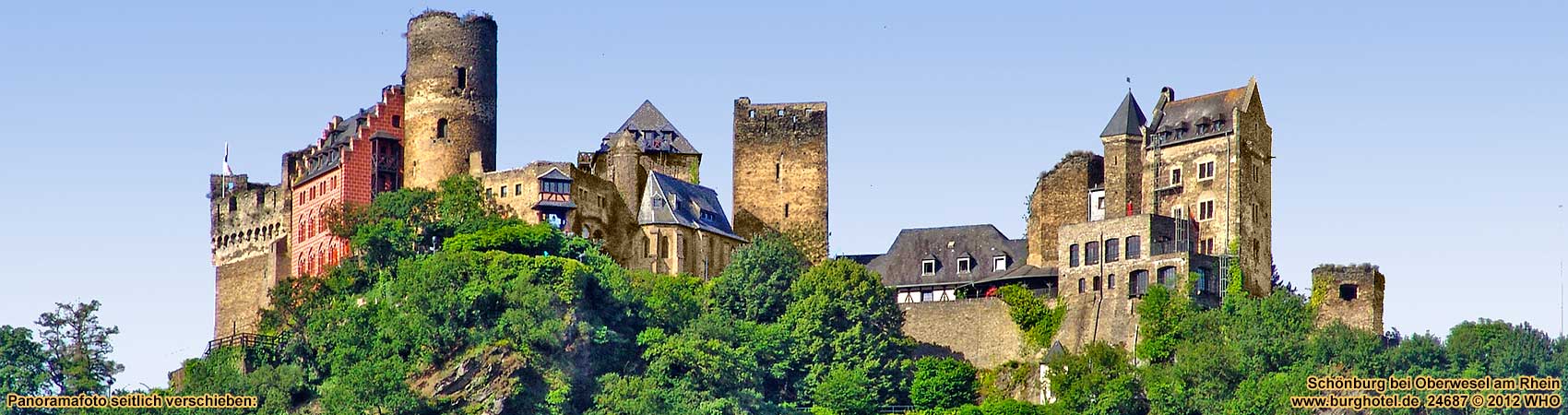 Schnburg bei Oberwesel am Rhein, Mittelrhein zwischen Rdesheim, Loreley und Koblenz