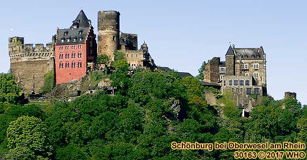 Schnburg bei Oberwesel am Rhein, Mittelrhein zwischen Rdesheim, Loreley und Koblenz